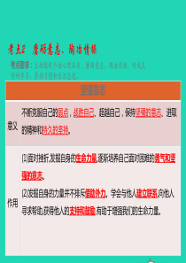 （江西专用）2019届中考道德与法治总复习 考点2 磨砺意志、陶冶情操 课件