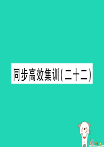 （江西专用）2018年中考地理 同步高效集训（二十二）课件