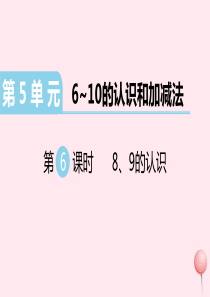 （江西专版）2019秋一年级数学上册 第5单元 6-10的认识和加减法 第6课时 8、9的认识习题课