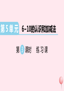 （江西专版）2019秋一年级数学上册 第5单元 6-10的认识和加减法 第3课时 练习课习题课件 新