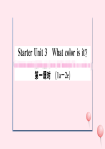 （江西专版）2019秋七年级英语上册 Starter Unit 3 What color is it