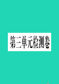 （江西专版）2019秋九年级语文上册 第三单元检测卷课件 新人教版