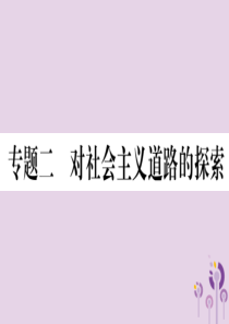 （江西专版）2019春八年级历史下册 期末专题复习 专题二 对社会主义道路的探索习题课件 新人教版