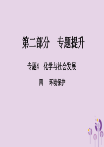 （江西专版）2018年中考化学总复习 第二部分 专题提升 专题4 化学与社会发展 四 环境保护课件