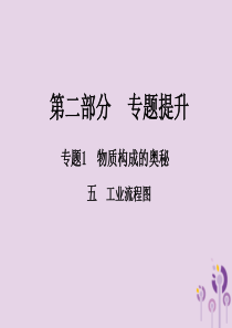 （江西专版）2018年中考化学总复习 第二部分 专题提升 专题1 物质构成的奥秘 五 工业流程图课件