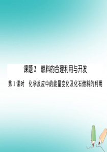 （江西专版）2018年秋九年级化学上册 第7单元 燃料及其利用 7.2 燃料的合理利用与开发 第1课