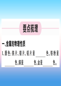 （江西专版）2018-2019学年九年级化学下册 第八单元 金属和金属材料 实验活动4 金属的物理性