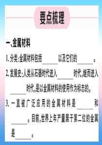 （江西专版）2018-2019学年九年级化学下册 第八单元 金属和金属材料 第1课时 几种重要的金属