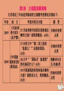 （江苏专用）2020高考语文二轮复习 第二板块 高考题型五 论述类文本阅读 第2讲 主观题准解策略课