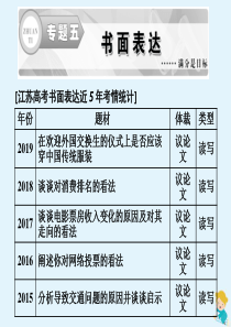 （江苏专用）2020高考英语二轮复习 专题五 书面表达 考前增分1 第一讲 如何运用“七步作文法”课