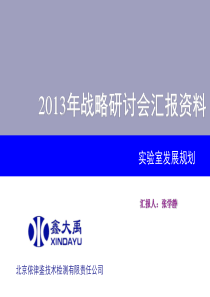 试验室X年战略研讨会汇报资料1