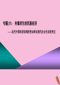 （江苏专版）2020高考历史二轮复习 第二板块 中国近现代史 第1步 专题六 夹缝求生的民族经济——