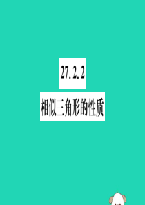 （湖北专用）2019春九年级数学下册 第27章 相似 27.2 相似三角形 27.2.2 相似三角形