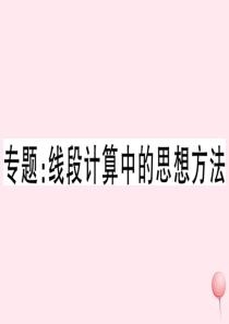 （湖北专版）七年级数学上册 专题 线段计算中的思想方法习题课件（新版）新人教版