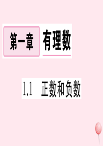 （湖北专版）七年级数学上册 第一章 有理数1.1 正数和负数习题课件（新版）新人教版