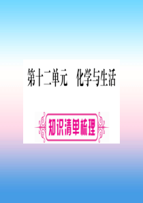 （湖北专版）2019中考化学总复习 第1部分 教材系统复习 九下 第12单元 化学与生活习题课件2