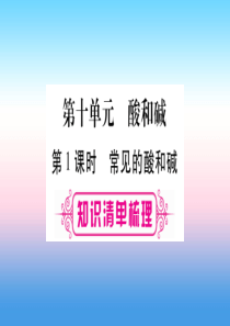 （湖北专版）2019中考化学总复习 第1部分 教材系统复习 九下 第10单元 酸和碱习题课件2