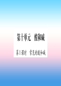 （湖北专版）2019中考化学总复习 第1部分 教材系统复习 九下 第10单元 酸和碱习题课件1