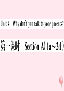 （河南专版）八年级英语下册 Unit 4 Why don’t you talk to your pa