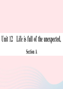 （贵州专版）2019秋九年级英语全册 Unit 12 Life is full of the une