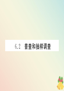 （贵阳专版）七年级数学上册 第六章 数据的收集与整理 6.2 普查和抽样调查课件（新版）北师大版