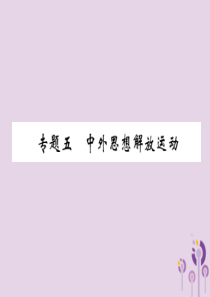 （贵阳专版）2019届中考历史总复习 第二编 热点专题速查篇 专题5 中外思想解放运动（精练）课件