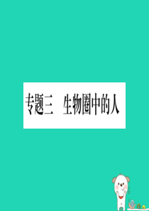 （贵港地区）2019年中考生物总复习 第二篇 知能综合突破 专题3 生物圈中的人课件