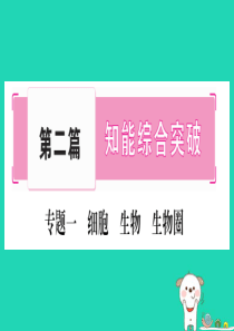 （贵港地区）2019年中考生物总复习 第二篇 知能综合突破 专题1 细胞 生物 生物圈课件