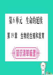 （贵港地区）2019年中考生物总复习 八上 第6单元 第19章 生物的生殖和发育课件