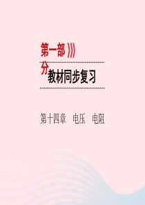 （广西专用）2019中考物理一轮新优化 第十四章 电压 电阻课件