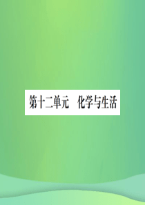 （广西专版）2019年中考化学总复习 教材考点梳理 第12单元 化学与生活课件