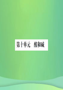 （广西专版）2019年中考化学总复习 教材考点梳理 第10单元 酸和碱课件