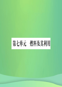 （广西专版）2019年中考化学总复习 教材考点梳理 第7单元 燃料及其应用课件