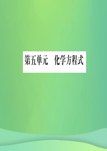 （广西专版）2019年中考化学总复习 教材考点梳理 第5单元 化学方程式课件