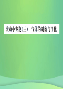 （广西专版）2019年中考化学总复习 滚动小专题（三）气体的制备与净化课件