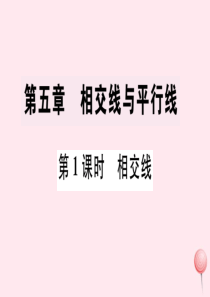 （广东专版）七年级数学下册 第五章 相交线与平行线 5.1 相交线 5.1.1 相交线课件（新版）新