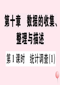 （广东专版）七年级数学下册 第十章 数据的收集、整理与描述 10.1 统计调查课件1（新版）新人教版