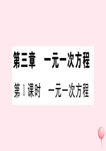 （广东专版）七年级数学上册 第三章 一元一次方程3.1一元一次方程习题课件 （新版）新人教版