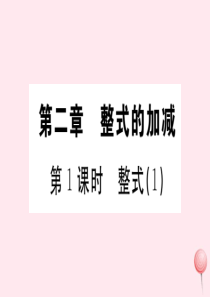 （广东专版）七年级数学上册 第二章 整式的加减2.1整式习题课件 （新版）新人教版