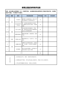 新聘主播试岗考核评估表