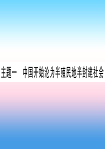 （甘肃专用）2019中考历史总复习 第一篇 考点系统复习 板块二 中国近代史 主题一 中国开始沦为半