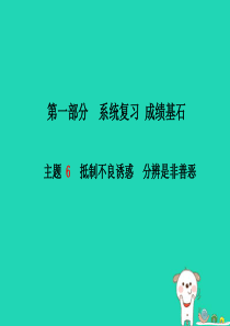 （德州专版）2018年中考政治 第一部分 系统复习 成绩基石 主题6 抵制不良诱惑 分辨是非善恶课件