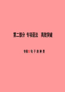 （滨州专版）2018中考英语总复习 第二部分 专项语法 高效突破 专项13 句子的种类课件