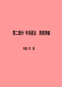 （滨州专版）2018中考英语总复习 第二部分 专项语法 高效突破 专项3 代词课件