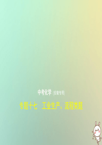 （安徽专用）2019年中考化学复习 专题十七 工业生产、流程类题（试卷部分）课件