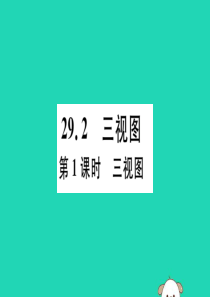 （安徽专用）2019春九年级数学下册 第29章 投影与视图 29.2 三视图 第1课时 三视图习题讲