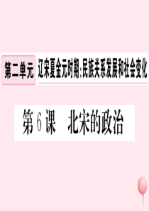 （安徽专版）七年级历史下册 第二单元 辽宋夏金元时期：民族关系发展和社会变化 第6课 北宋的政治习题