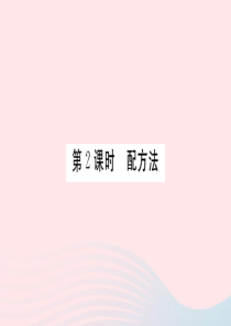 （安徽专版）九年级数学上册 第二十一章 一元二次方程 21.2 解一元二次方程 第2课时 配方法习题