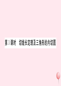 （安徽专版）九年级数学上册 第二十四章 圆 24.2 点和圆、直线和圆的位置关系 24.2.2 第3