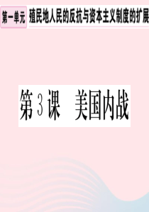 （安徽专版）九年级历史下册 第一单元 殖民地人民的反抗与资本主义制度的扩展 第3课 美国内战习题课件